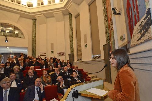 Debora Serracchiani (Presidente Regione Friuli Venezia Giulia) interviene alla celebrazione in occasione dei 50 anni di fondazione di Friulia - Trieste 27/11/2017